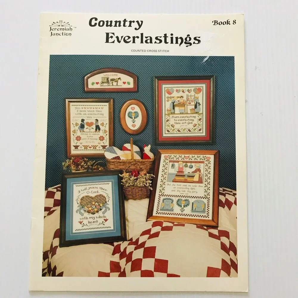 Jeremiah Junction COUNTRY EVERLASTINGS Book 8 Cross Stitch Pattern Booklet